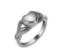 GMLRTOSPT Opening Women Ring for Girl Lady Cremation Urns for Ashes Stainless Steel Memorial Keepsake Jewelry-6-gray