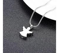 GMLRTOSPT Small Angel Pattern Ash Pendant 316 Steel Charms For Men Woman Urn Necklace Cremation Pendant Jewelry-steel