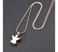 GMLRTOSPT Small Angel Pattern Ash Pendant 316 Steel Charms For Men Woman Urn Necklace Cremation Pendant Jewelry-rose gold