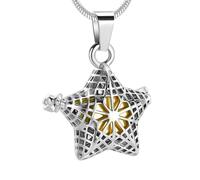 GMLRTOSPT Snowflake Cremation Jewelry Memorial Urn Necklaces for Ashes Love Memory Cremation Urn Pendant for Ashes-c