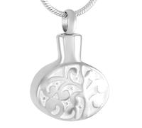 GMLRTOSPT Tree Of Life in Oval Stainless Steel Cremation Pendant Necklace Souvenir Urn Necklace Ashes Holder Memorial Jewelry-KKK_a