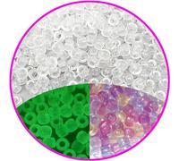 GMMA UV Pony Beads for Bracelet Plastic Beads for Jewelry Making Glow in The Dark Beads Color Changing Beads Sunlight Beads 6x9mm Beads for Friendship Bracelets DIY Necklace Party Decoration Supplies