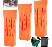 GMMG Felling Wedges Felled Spiked ABS Plastic Tree Felling Wedge 6 Inches Splitting Wedges Logging Supplies (3 Pack)