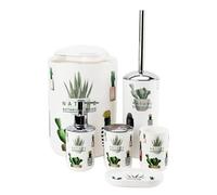 GMMH 6-Piece bathroom accessory set, soap dispenser, holder, toilet brush, bathroom set, funny