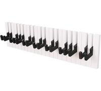 GMMH DuNord Design - Coat Hooks in Piano-Key Design - 16 Hooks - Black/White