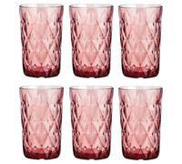 GMMH Vintage 6-Piece Set Rome Bus King Drinking Glasses - Purple, 0.4L Capacity