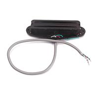 Gmn07 Black Fully Shielded 4 Wire Dual Hot Rail Guitar Pickup | Plastic and Metal Build, Twin Pole Piece Layout, Low Noise Design with Greater Sustain, for St Electric Guitar