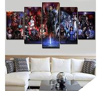 Gmoope Prints On Canvas 5 Piece Wall Art Print Canvas Painting Game Mass Effect Role Hd Print 5 Panel Canvas Pictures Poster Home Wall Decoration Artwork Mural Photo