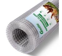 GMOTLSE Hardware Cloth 1/4 inch 23 Gauge Small Size 304 Stainless Steel mesh Chicken Welded Wire Fencing Wire Mesh Roll Fencing Garden Fence Squirrel Tunnel Network 12in×10ft