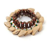 GMP Kenari Seed Bracelet Shakers - Handcrafted Beaded Wrist & Anklet Nut Shell Percussion - One Size Fits All - Drumming, Dance, Sound Bath, Therapy, Healing, ASMR, Yoga, and Meditation, One Size
