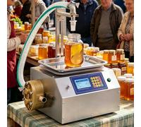 GmpTzitzith Automatic Honey Bottle Filling Machine, Intelligent Bottle Filler Machine, Stainless Steel Digital Control, Ideal For Viscous And Semi-Viscous Liquids