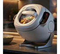 GmpTzitzith Commercial Automatic Cooker, 6l Automatic Pot Stirrer For Cooking, 3d All-Round Heating, Continuous Tilt-Rotation Ensures Uniform Exposure