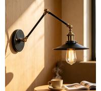 GmpTzitzith Wall Sconces Ambient Lighting Home Decor, Wall Light Industrial Retro Personality Adjustable Angle, For Precise Directional Lighting In Kitchen Or Workshop Flyingsaucer-20 * 20
