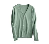 GMQWRK V-Neck Cardigans for Women UK Long Sleeve Button Down Knitted Cardigan Light Casual Slim-Fit Knit Shrugs Shirts Cardigans Petite Ladies Open Front Top Fall Outerwear Sweater Knitwear