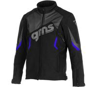 GMS Arrow Motorcycle Softshell Jacket, black/blue, size S