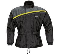 GMS Douglas Motorcycle Rain Jacket, black-yellow, size 12XL for Men