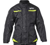 GMS Gear waterproof Kids Motorcycle Textile Jacket, black-yellow, size XS 140