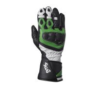 GMS GR-1 SF perforated Motorcycle Gloves, black-white-green, size M for Men