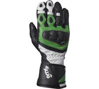 GMS GR-1 SF perforated Motorcycle Gloves, black-white-green, size S for Men