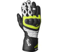 GMS GR-1 SF perforated Motorcycle Gloves, black-white-yellow, size M for Men