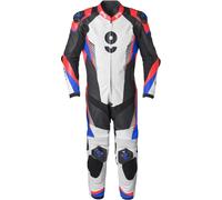 GMS GRC-1 One Piece Motorcycle Leather Suit, black/red/blue, size 52