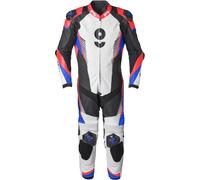 GMS GRC-1 One Piece Motorcycle Leather Suit, black/red/blue, size 54