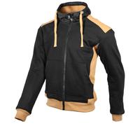 GMS Grizzly Motorcycle Hoodie, black/brown, size S