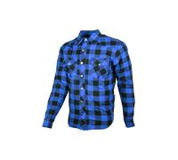 GMS Jaguar Motorcycle Flannel Shirt Blue/BlackXL Blue,Black