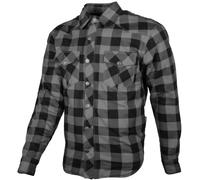 GMS Jaguar Motorcycle Flannel Shirt Black/GreyL Black,Grey