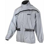 GMS Lux Motorcycle Rain Jacket, grey, size M for Men