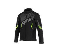 GMS Arrow Motorcycle Softshell Jacket, black-green, size XL