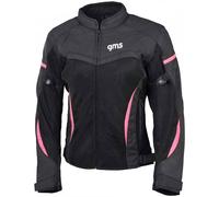 GMS Tara Mesh Ladies Motorcycle Textile Jacket, black-pink, size XL for Women