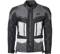 GMS Tigris waterproof Motorcycle Textile Jacket, black-grey-white, size M for Men