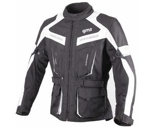 GMS Track Light Motorcycle Textile Jacket, black/white, size 3XL