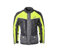 GMS Twister Neo waterproof Motorcycle Textile Jacket, black-yellow, size L for Men