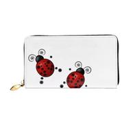 GMSGHJHDR 3D Art Ladybug Tracks Long Leather Wallet for Women with Zip â€“ Pu Leather Purse with Multiple Card Slots and Coin Pocket, Stylish Clutch Phone Card Holder