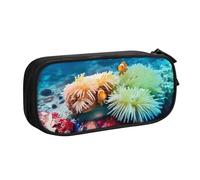 GMSGHJHDR Clown Fish 3D Print Large Capacity Pencil Pen Case, School Stationery Organizer Bag with Compartments Zip, Pencase Pencil Pouch for Girls Boys Students College Office