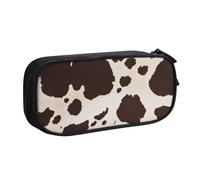 GMSGHJHDR Cow Fur Print 3D Print Large Capacity Pencil Pen Case, School Stationery Organizer Bag with Compartments Zip, Pencase Pencil Pouch for Girls Boys Students College Office