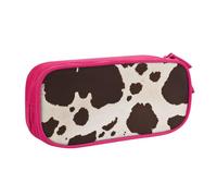 GMSGHJHDR Cow Fur Print 3D Print Large Capacity Pencil Pen Case, School Stationery Organizer Bag with Compartments Zip, Pencase Pencil Pouch for Girls Boys Students College Office