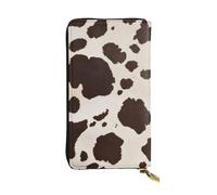 GMSGHJHDR Cow Fur Print Long Leather Wallet for Women with Zip – Pu Leather Purse with Multiple Card Slots and Coin Pocket, Stylish Clutch Phone Card Holder
