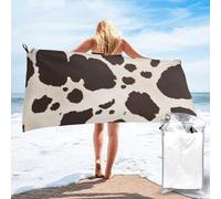 GMSGHJHDR Cow Fur Print Microfibre Beach Towel Extra Large,Lightweight Beach Towels For Adults,Swimming Towel,Quick Dry,Oversized 160 X 80cm, Travel Towels For Beach Travel Camping
