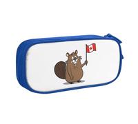 GMSGHJHDR Cute Beaver 3D Print Large Capacity Pencil Pen Case, School Stationery Organizer Bag with Compartments Zip, Pencase Pencil Pouch for Girls Boys Students College Office