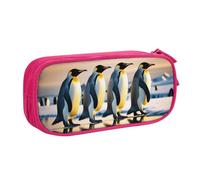GMSGHJHDR Cute Penguin 3D Print Large Capacity Pencil Pen Case, School Stationery Organizer Bag with Compartments Zip, Pencase Pencil Pouch for Girls Boys Students College Office