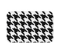GMSGHJHDR Door Mats Indoor 60x40cm/15.7x23.6in, Houndstooth Black Printed Welcome Door Mat,Anti-Slip Doormats Floor Mat,Front Back Door Rug,Entrance Mat For Patio Bathroom Kitchen Bedroom