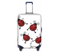 GMSGHJHDR Elastic Luggage Covers for Suitcases Art Ladybug Tracks Suitcase Cover, Durability Trolley Case Protector, Travel Luggage Cover Suitcase Protector Fits 18-32 Inch Luggage