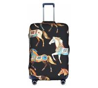 GMSGHJHDR Elastic Luggage Covers for Suitcases Brown Horse Suitcase Cover, Durability Trolley Case Protector, Travel Luggage Cover Suitcase Protector Fits 18-32 Inch Luggage