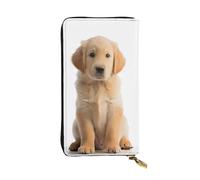 GMSGHJHDR Golden Retrievers Long Leather Wallet for Women with Zip â€“ Pu Leather Purse with Multiple Card Slots and Coin Pocket, Stylish Clutch Phone Card Holder