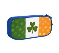 GMSGHJHDR Irish Flag 3D Print Large Capacity Pencil Pen Case, School Stationery Organizer Bag with Compartments Zip, Pencase Pencil Pouch for Girls Boys Students College Office