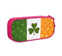 GMSGHJHDR Irish Flag 3D Print Large Capacity Pencil Pen Case, School Stationery Organizer Bag with Compartments Zip, Pencase Pencil Pouch for Girls Boys Students College Office