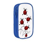 GMSGHJHDR Large Capacity Pencil Pen Case Art Ladybug Tracks 3D Print School Stationery Organizer Bag with Compartments Zip, Pencase Pencil Pouch for Girls Boys Students College Office